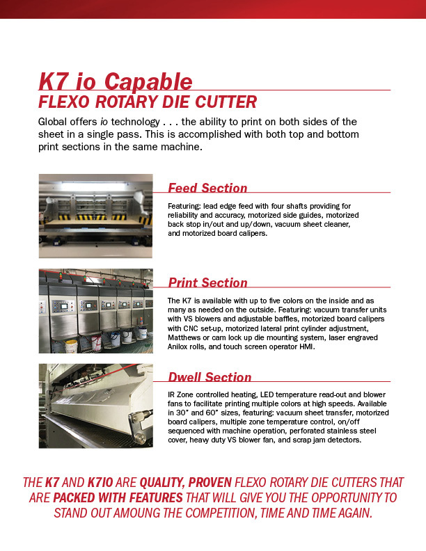 2023 KL K7 ROTARY DIE CUTTER Die Cutters | Global Boxmachine, LLC