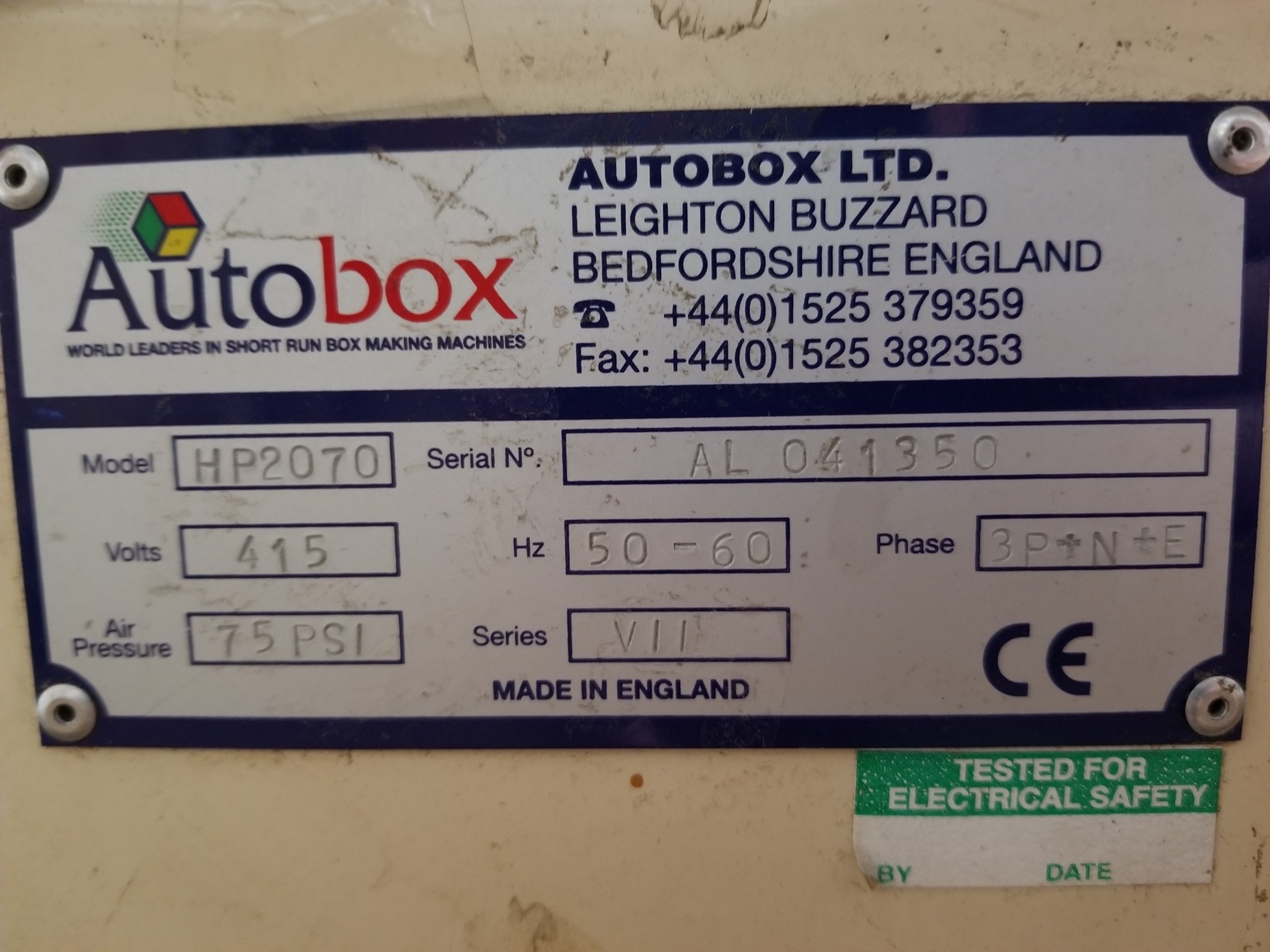 2004 AUTOBOX HP 2070 Boxmaker | Global Boxmachine, LLC